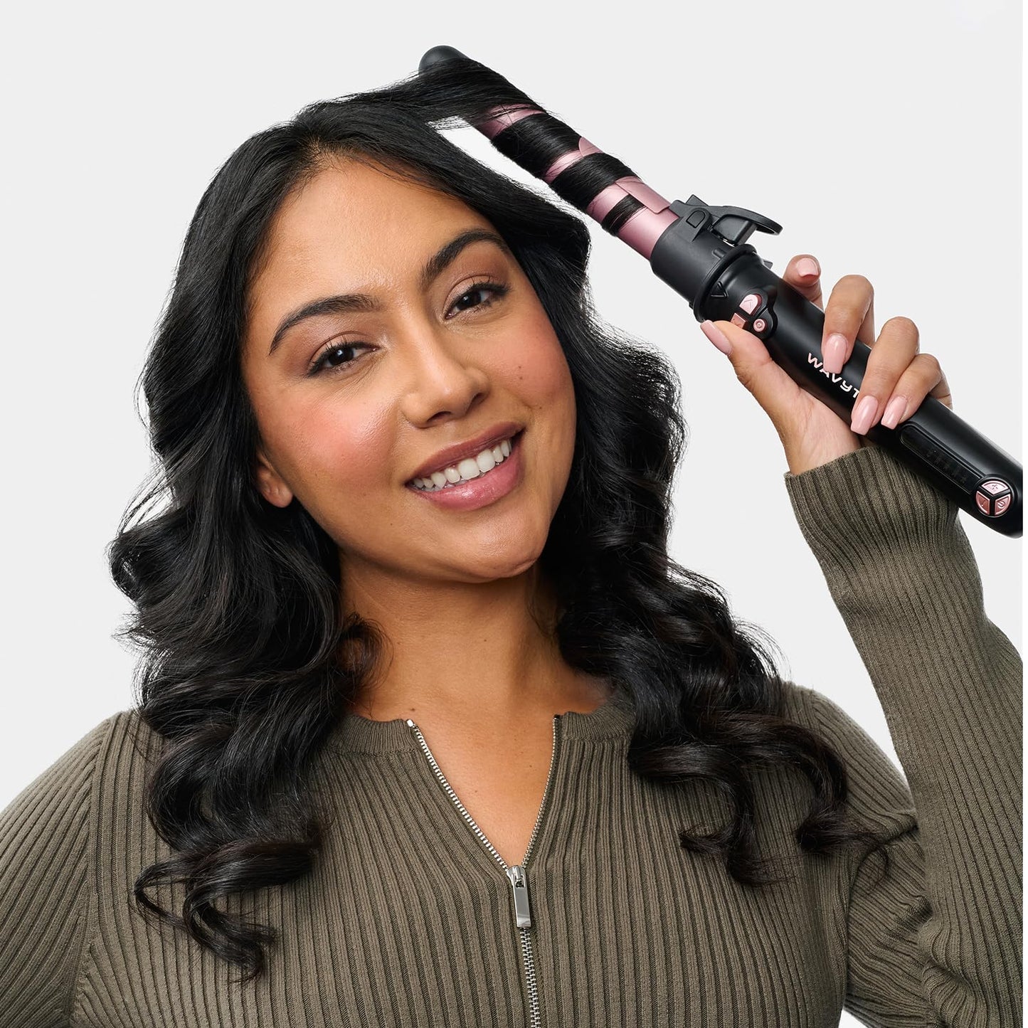 Wavytalk self spinning hair wand with dual voltage plug