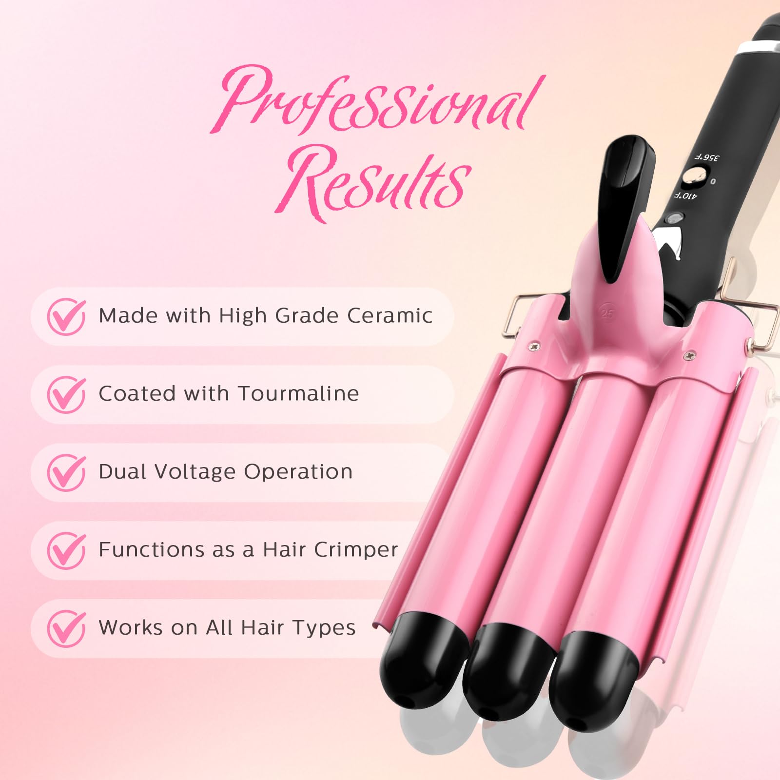 Pink Aleath hair waver in packaging for gifting