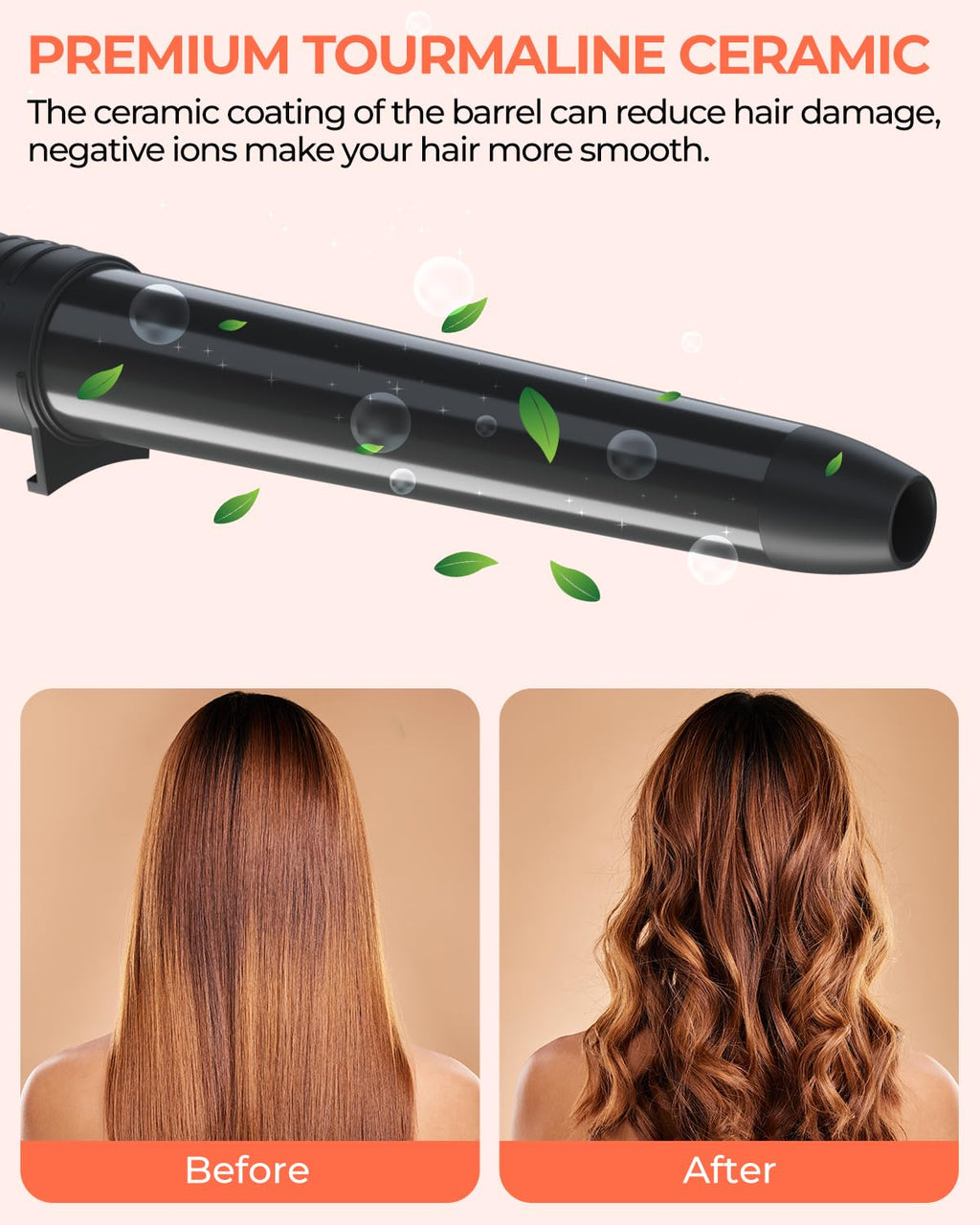Ohuhu 5 in 1 Curling Iron Wand Set storage and travel kit