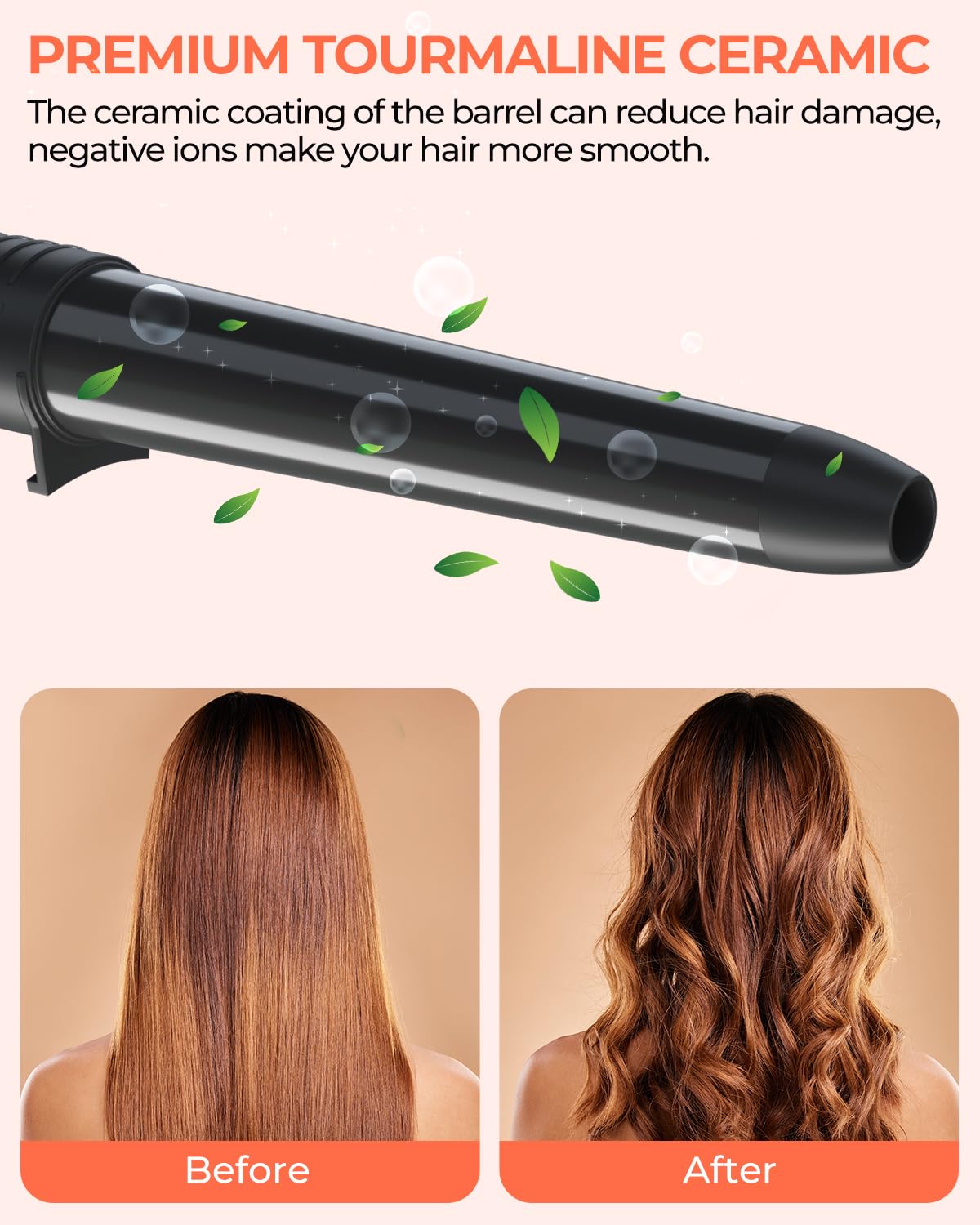 Ohuhu 5 in 1 Curling Iron Wand Set storage and travel kit
