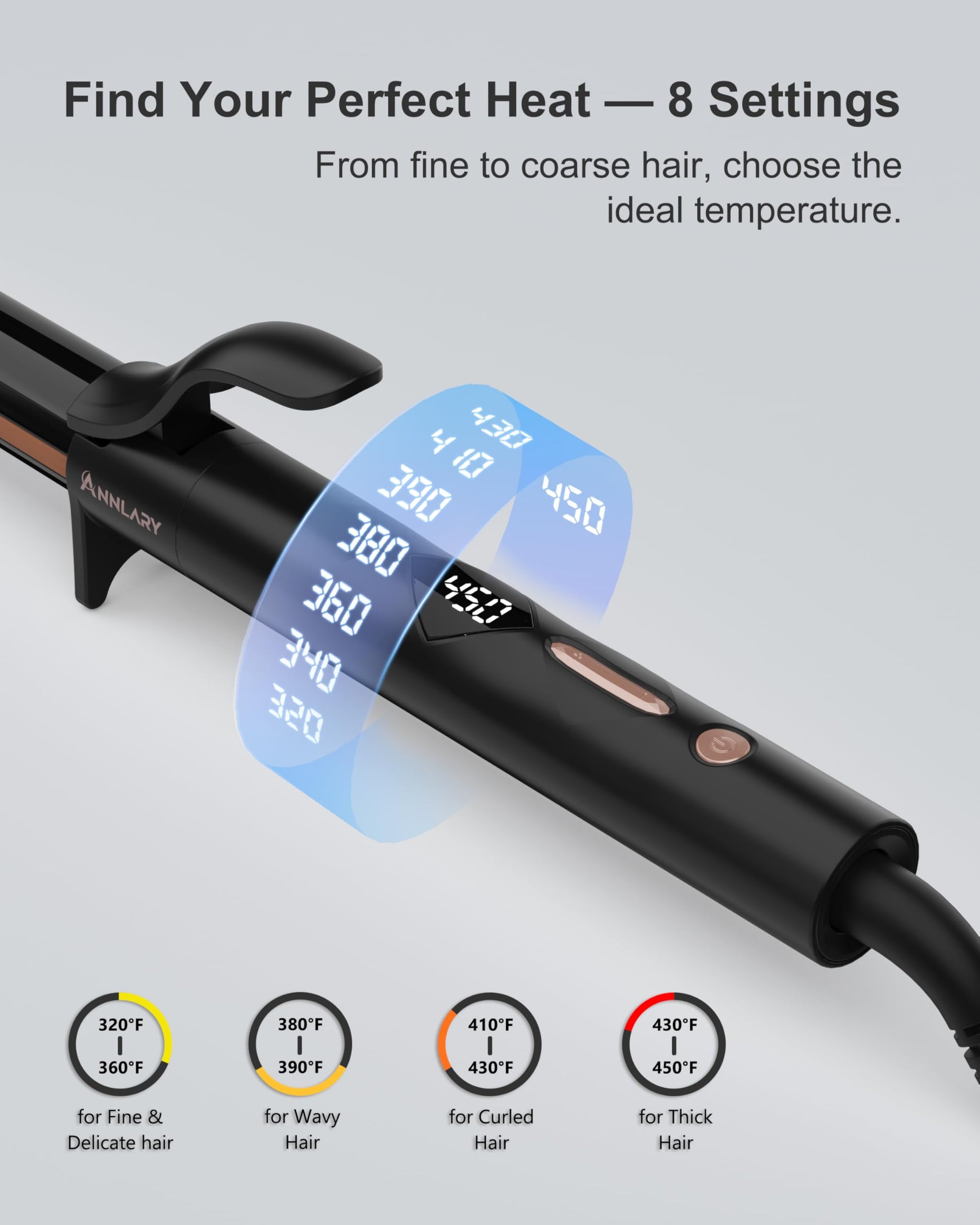Annlary hair curler packaging and contents