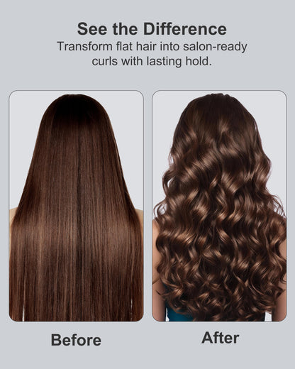 Annlary curling iron in use for hair styling