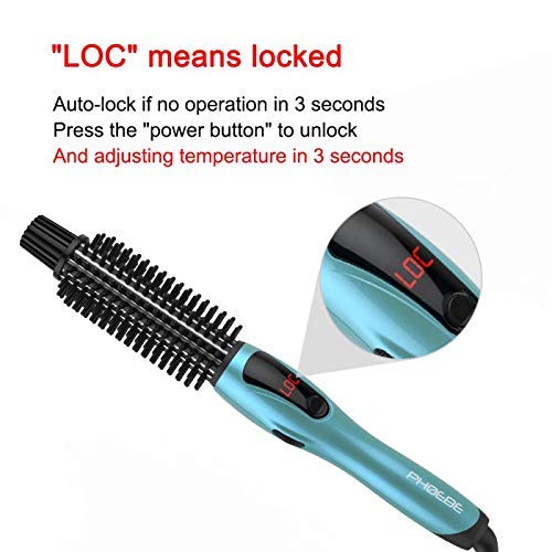 Phoebe professional curling brush with 360 degree rotating cord