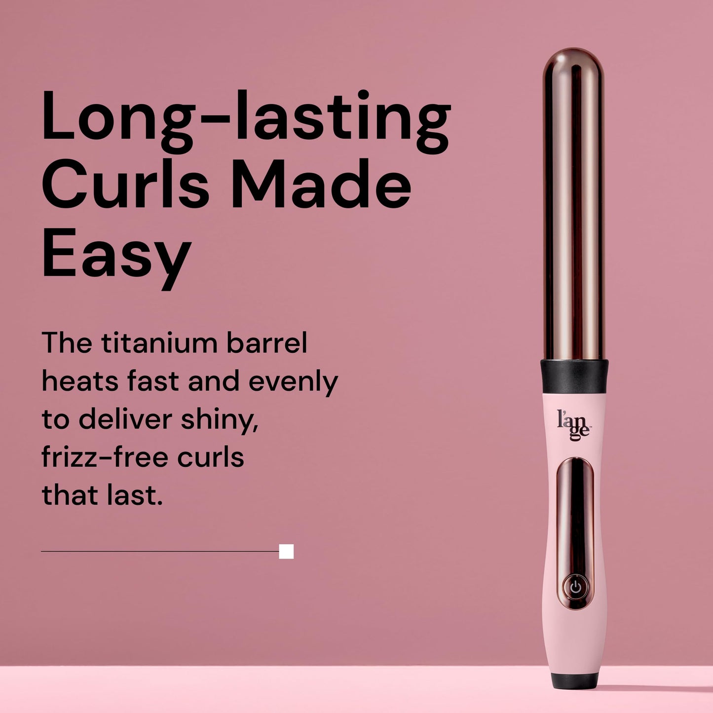 L'Ange Hair professional titanium curling wand barrel detail