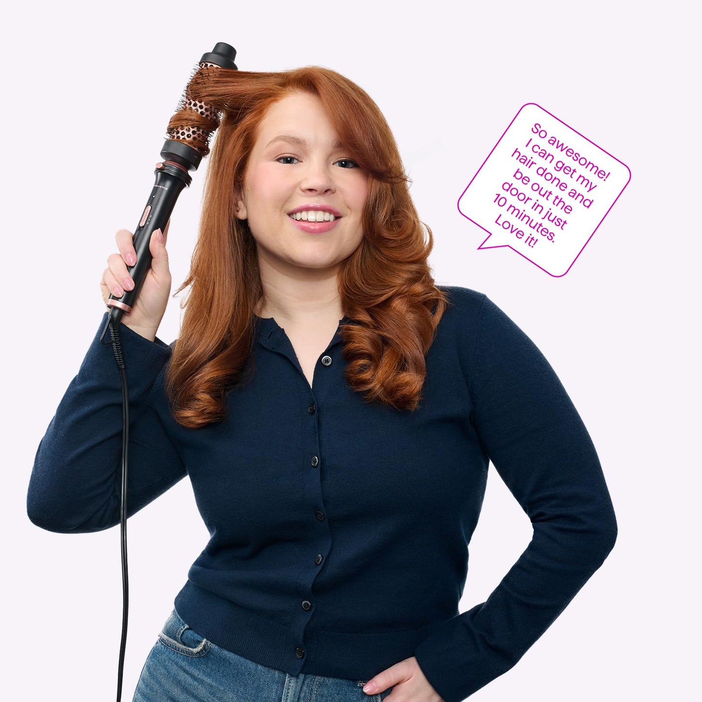 Wavytalk heated round brush for hair volume