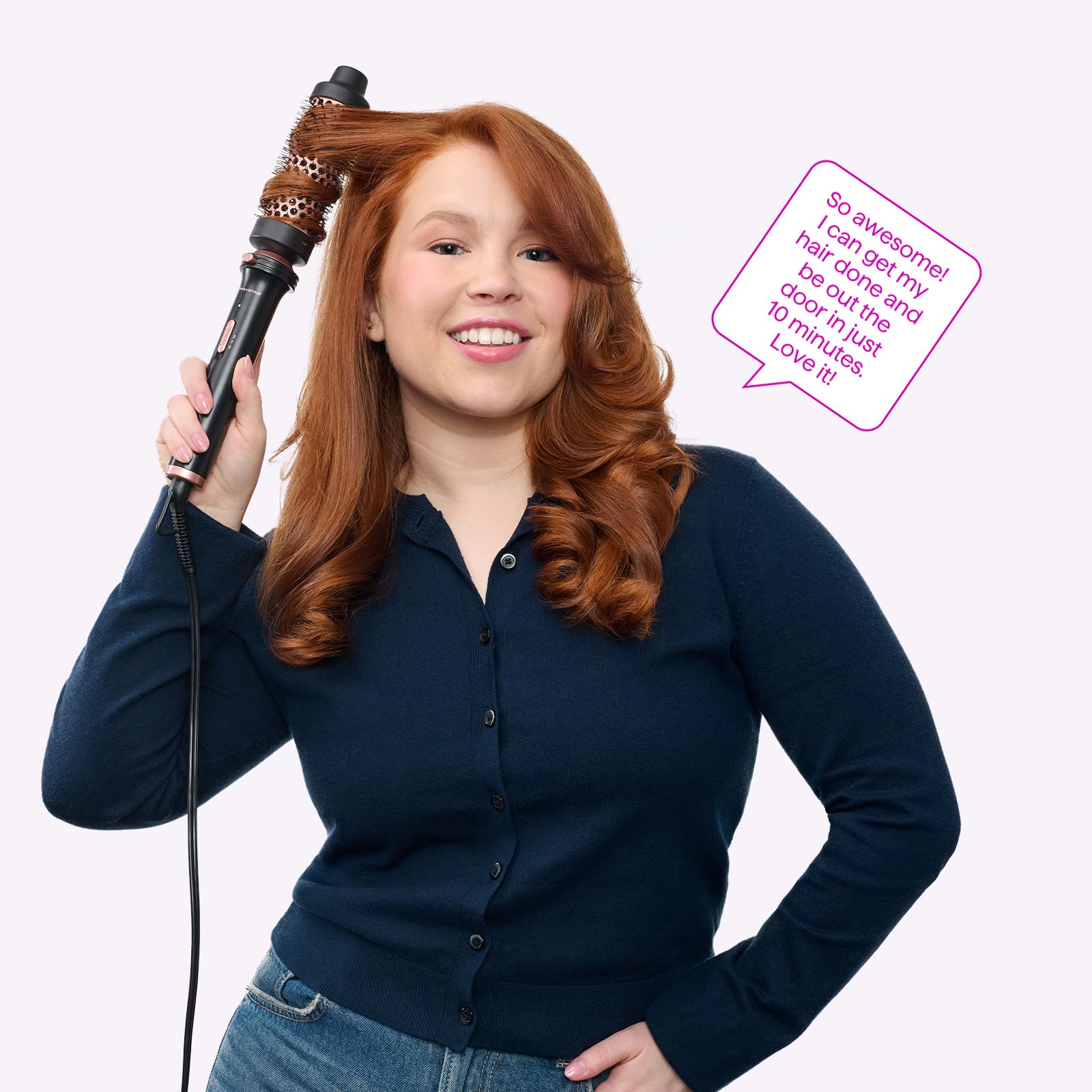 Wavytalk heated round brush for hair volume