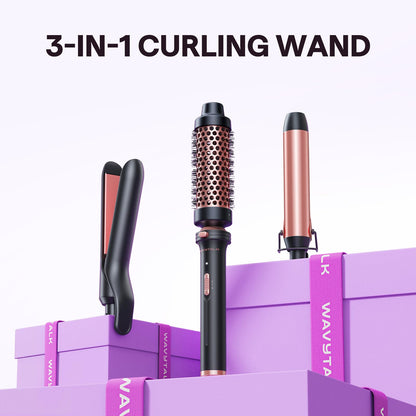 Wavytalk 3-in-1 styling set components displayed with handle