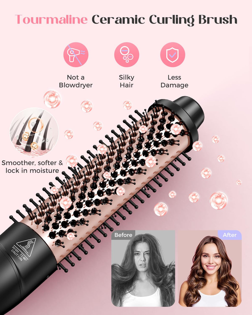 Lopeie curling iron set with heat resistant glove and clips