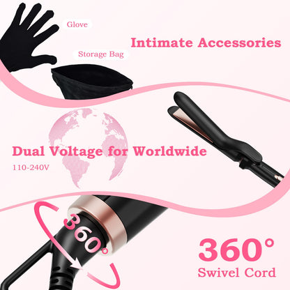User holding Ufree 5 in 1 curling iron for hair styling