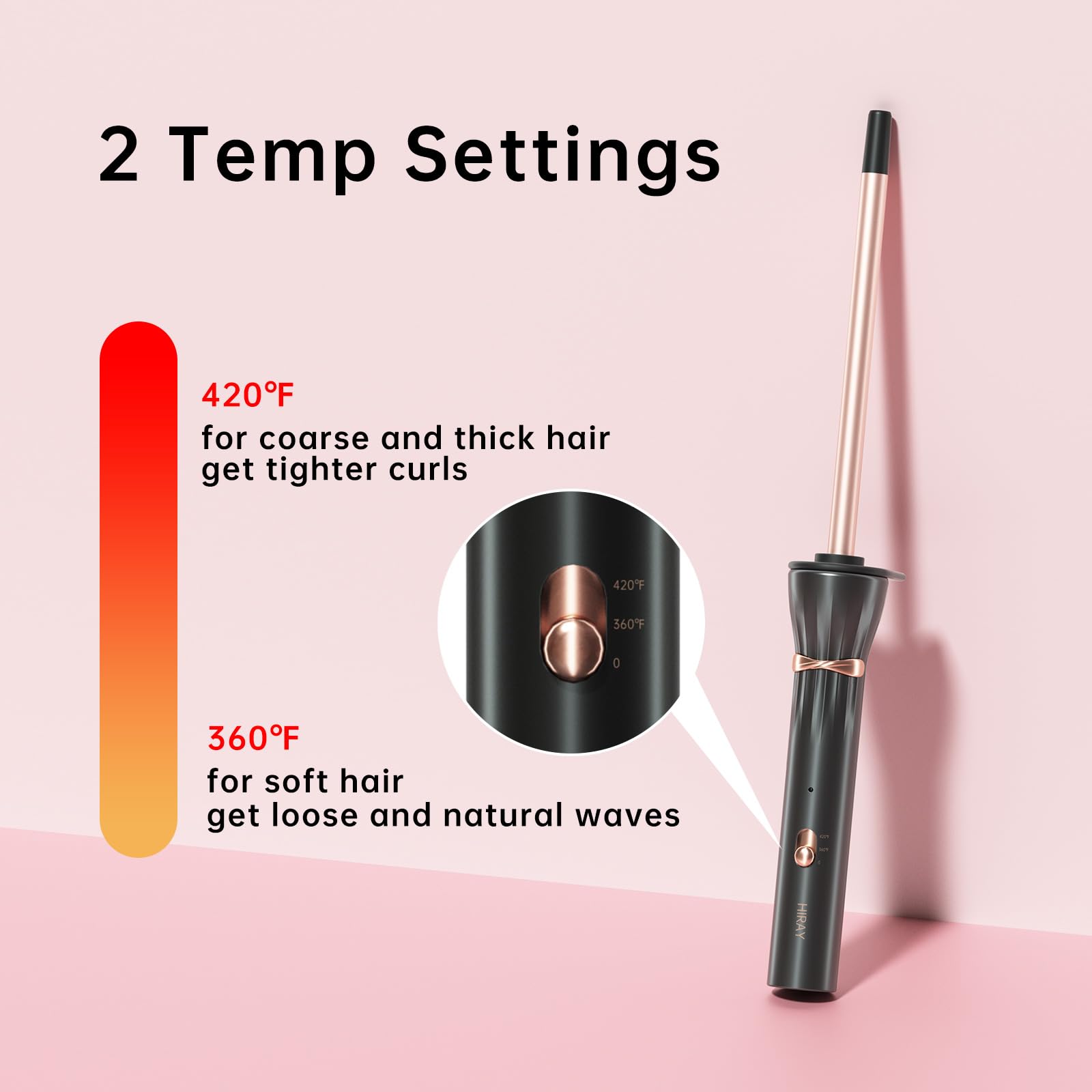 Hahahope small barrel curling iron 360 degree swivel cord