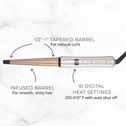 Remington curling wand with included heat protective glove