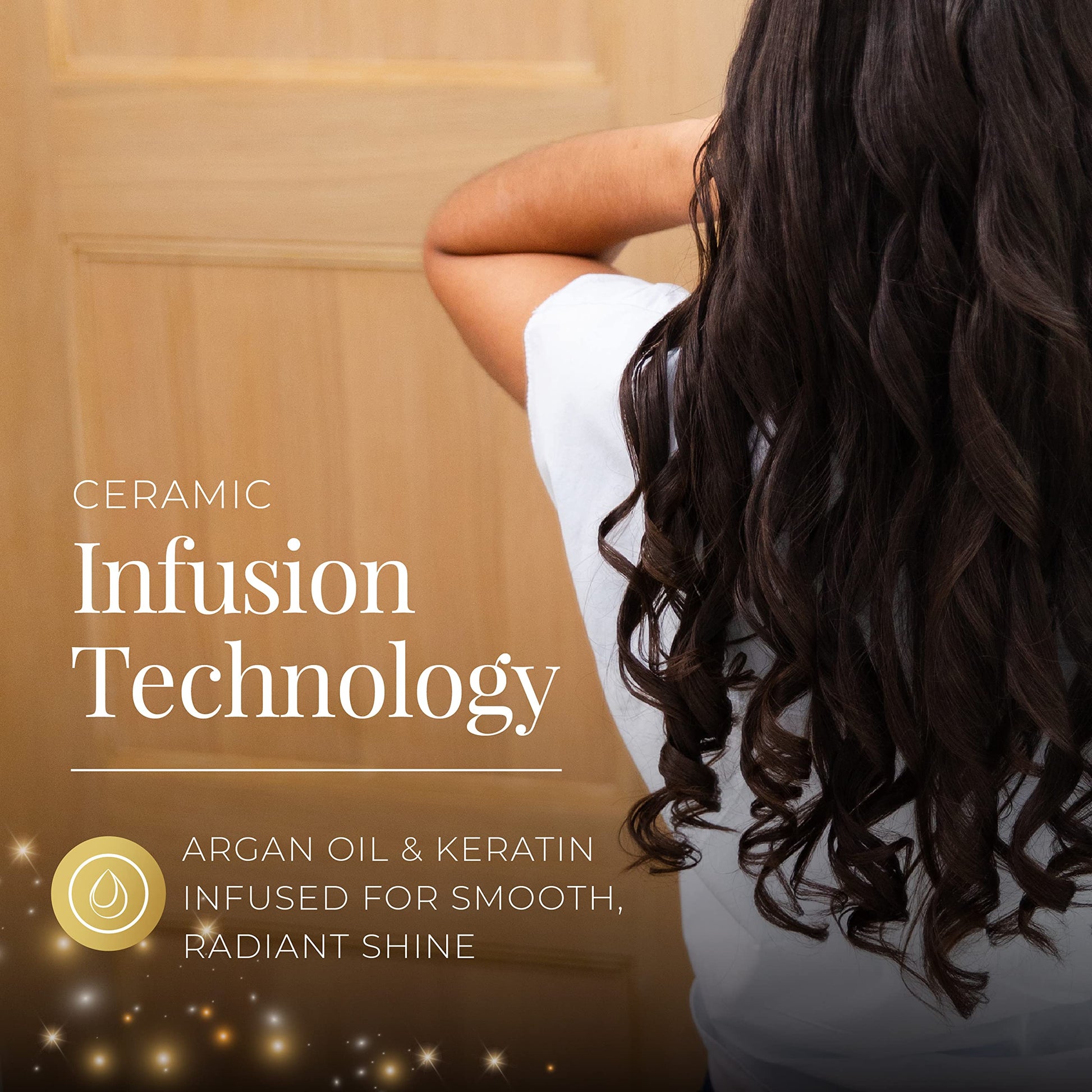 Digital display and temperature controls of Remington Shine Therapy wand