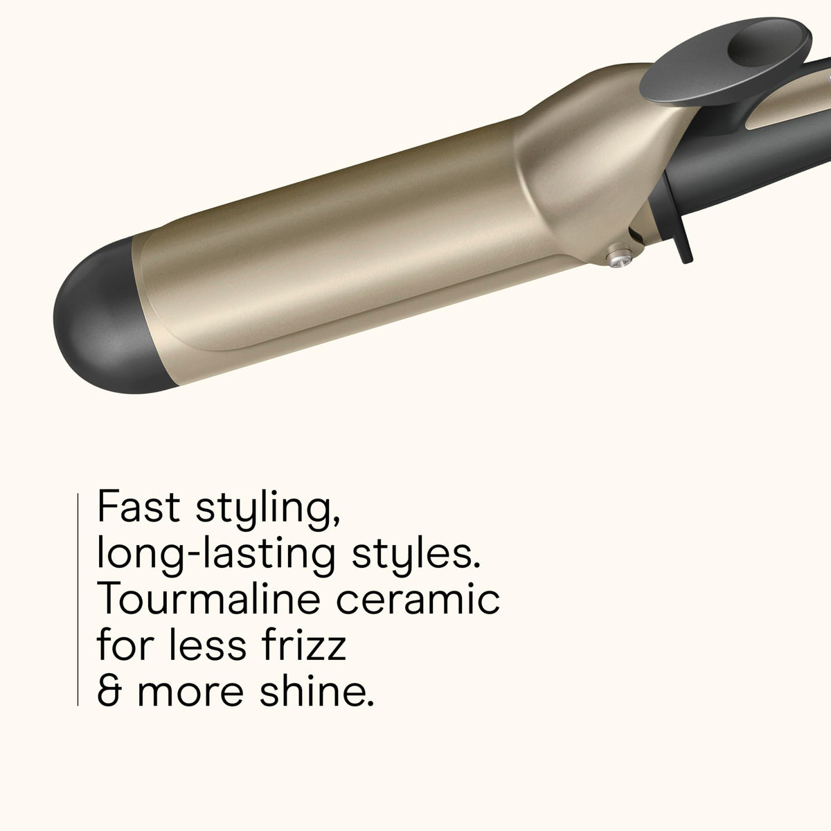 Digital LED temperature display on Conair curling iron