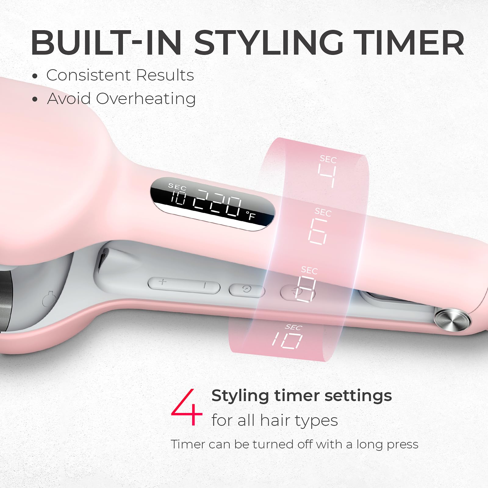 Tymo Rovy deep waver hair curler anti-scald features