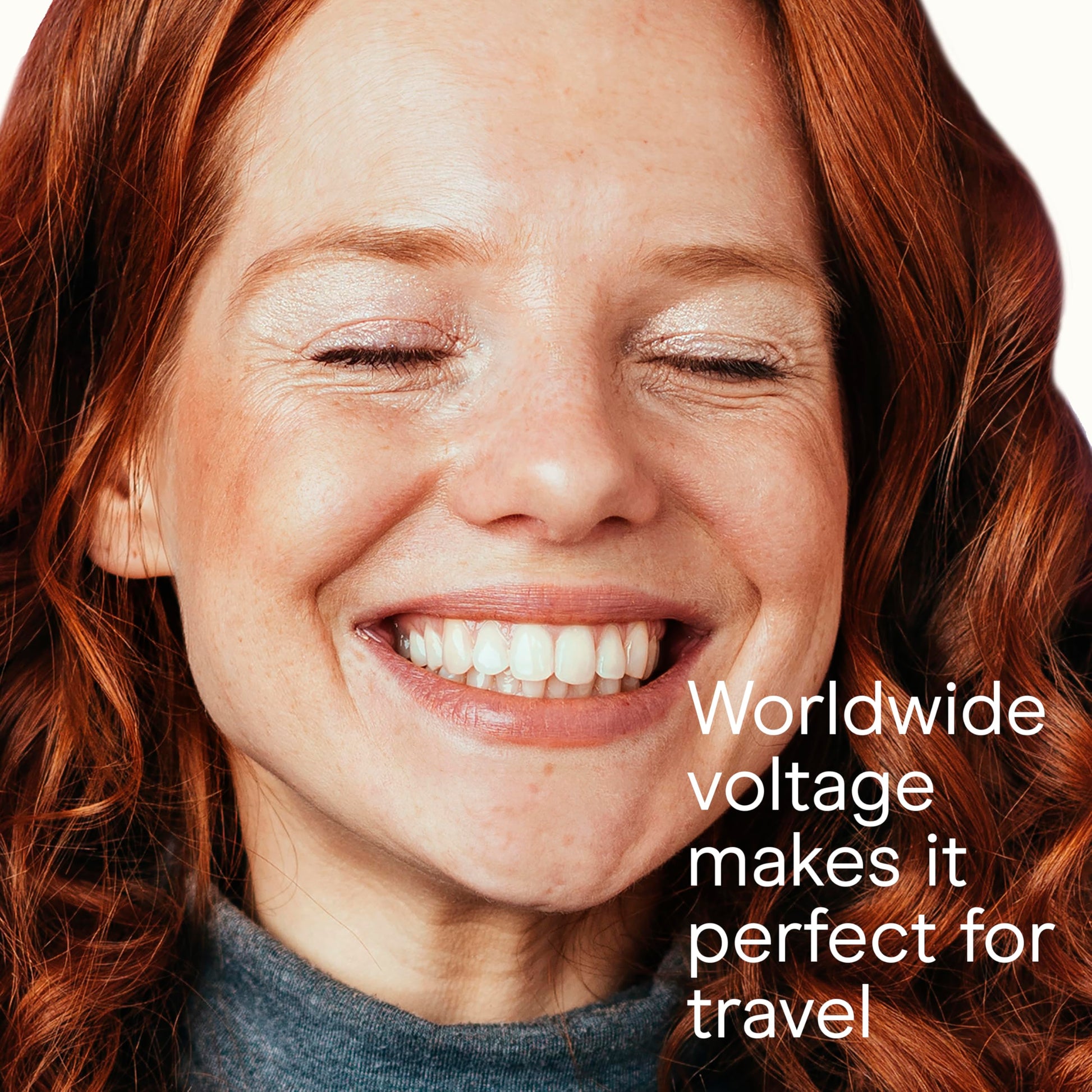 Side view of Conair hair curling brush for travel