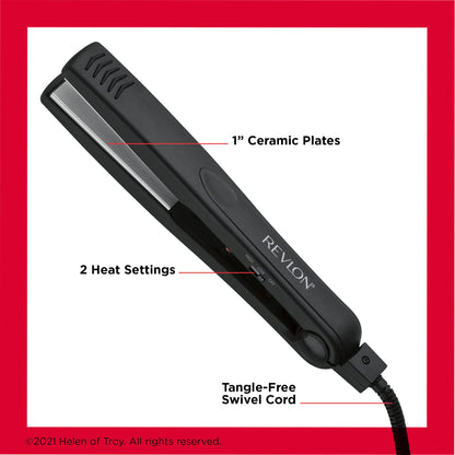 Digital display detail of Revlon ceramic flat iron