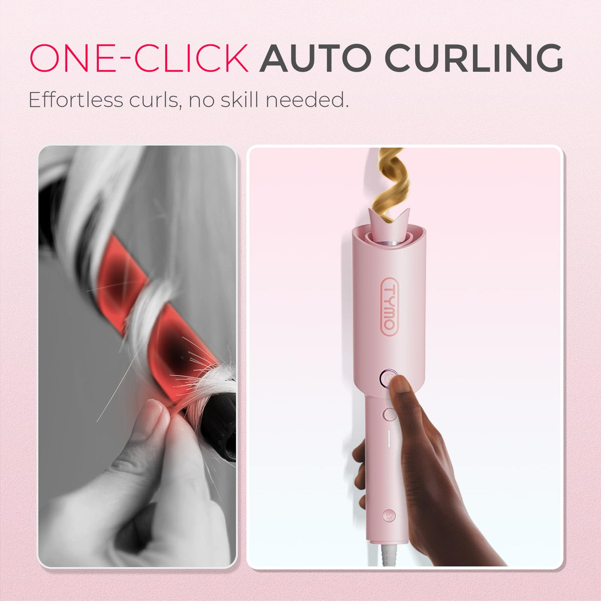 Tymo Curlpro 1 inch ceramic barrel close up