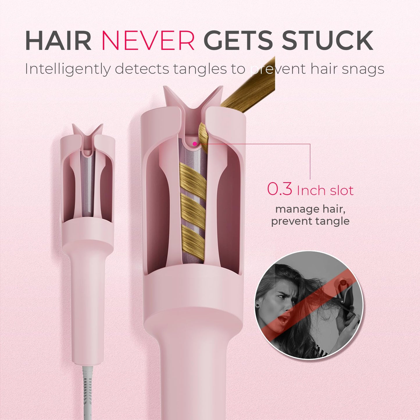 Woman using Tymo Curlpro for beach waves styling