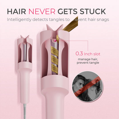 Woman using Tymo Curlpro for beach waves styling