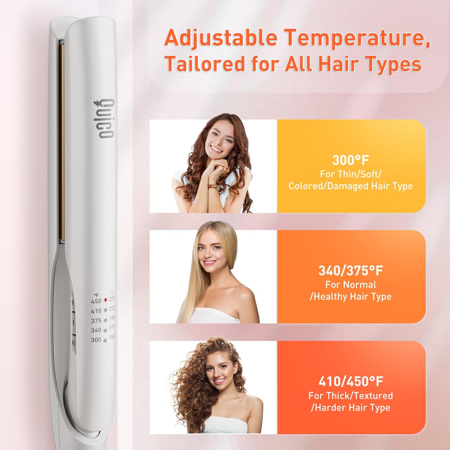 Quico dual voltage hair tool showing plug and cord length