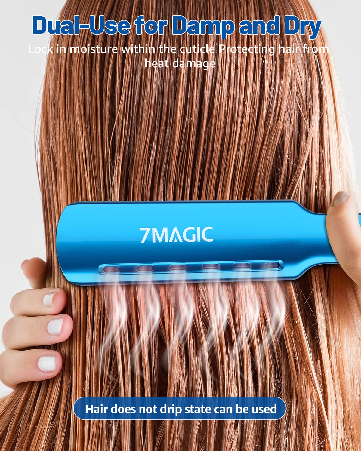 7MAGIC hair straightener with adjustable temperature control display