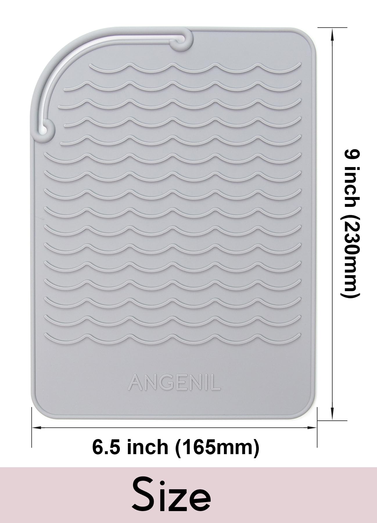 Close up of Angenil silicone texture for hair styling safety