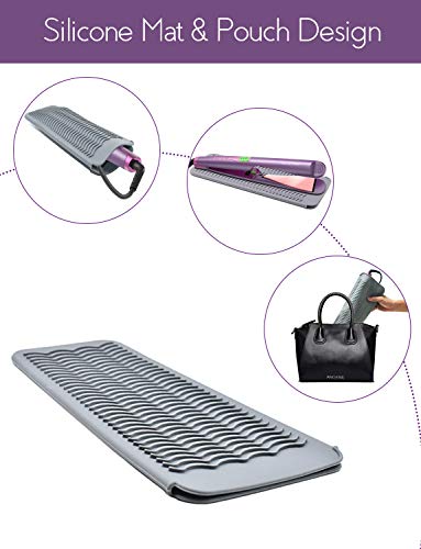 Angenil travel pouch wrapped around a hair straightener for storage