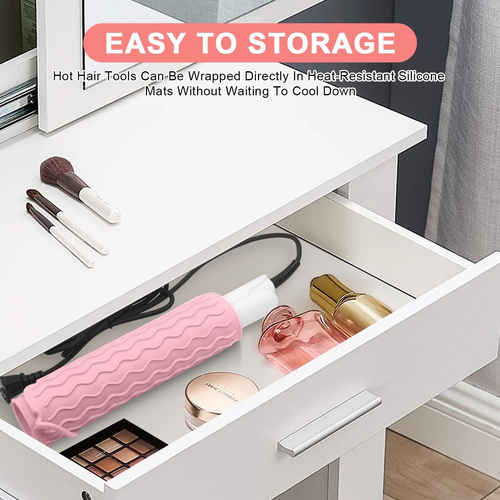 Silicone mat rolled up for travel storage
