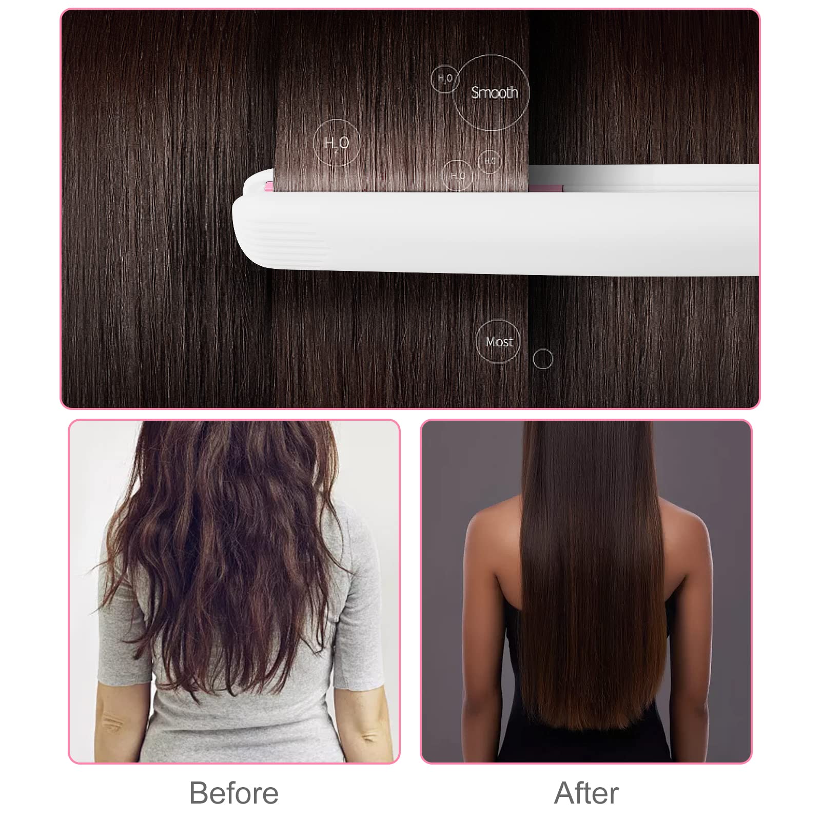 Close up of ceramic heating plates on Gegong mini styler