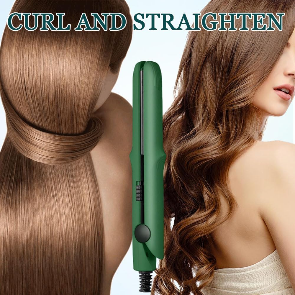Generic purple styling tool compact size compared to a hand