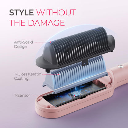 Close up of Tymo Ring anti-scald comb teeth
