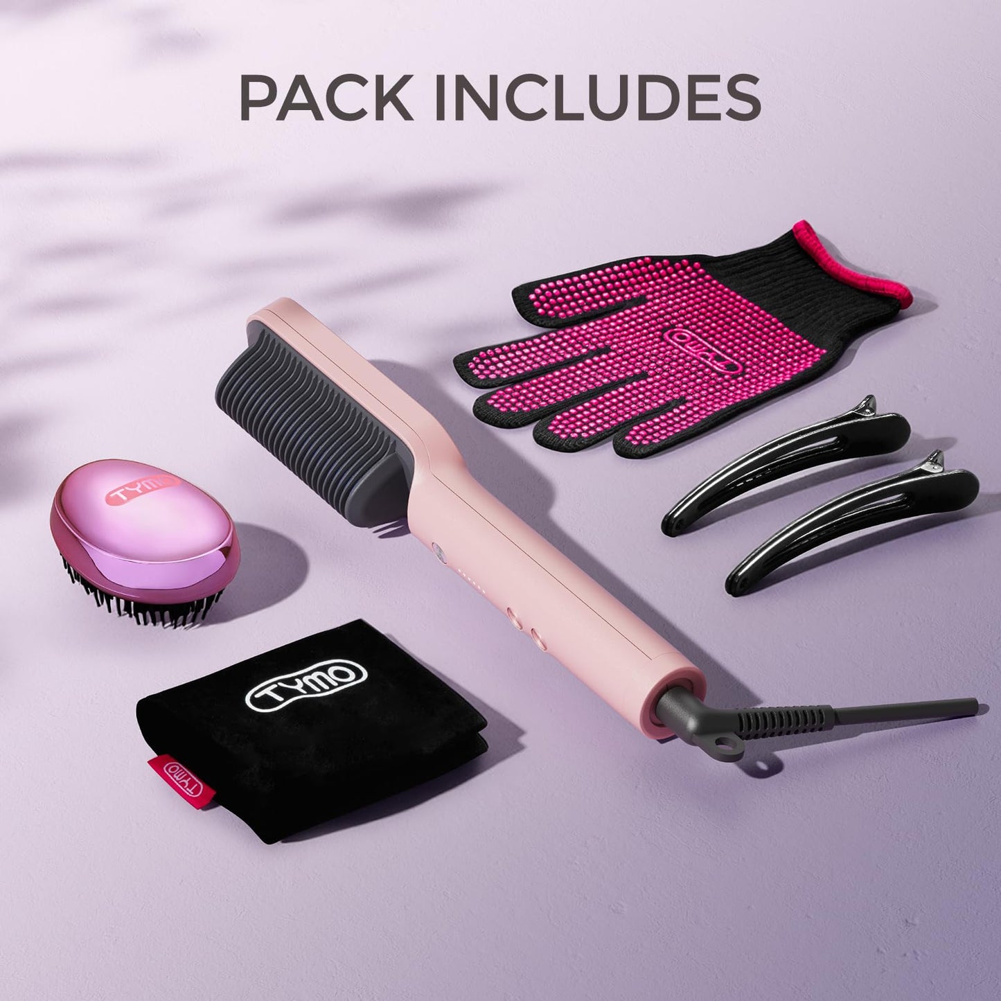 Tymo Ring hair straightener in use on hair
