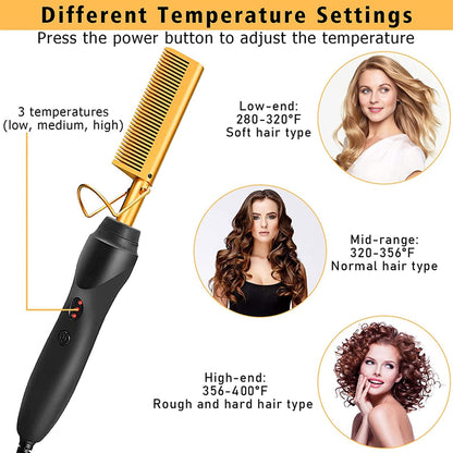 Wig application tools and lace melting spray included in the set