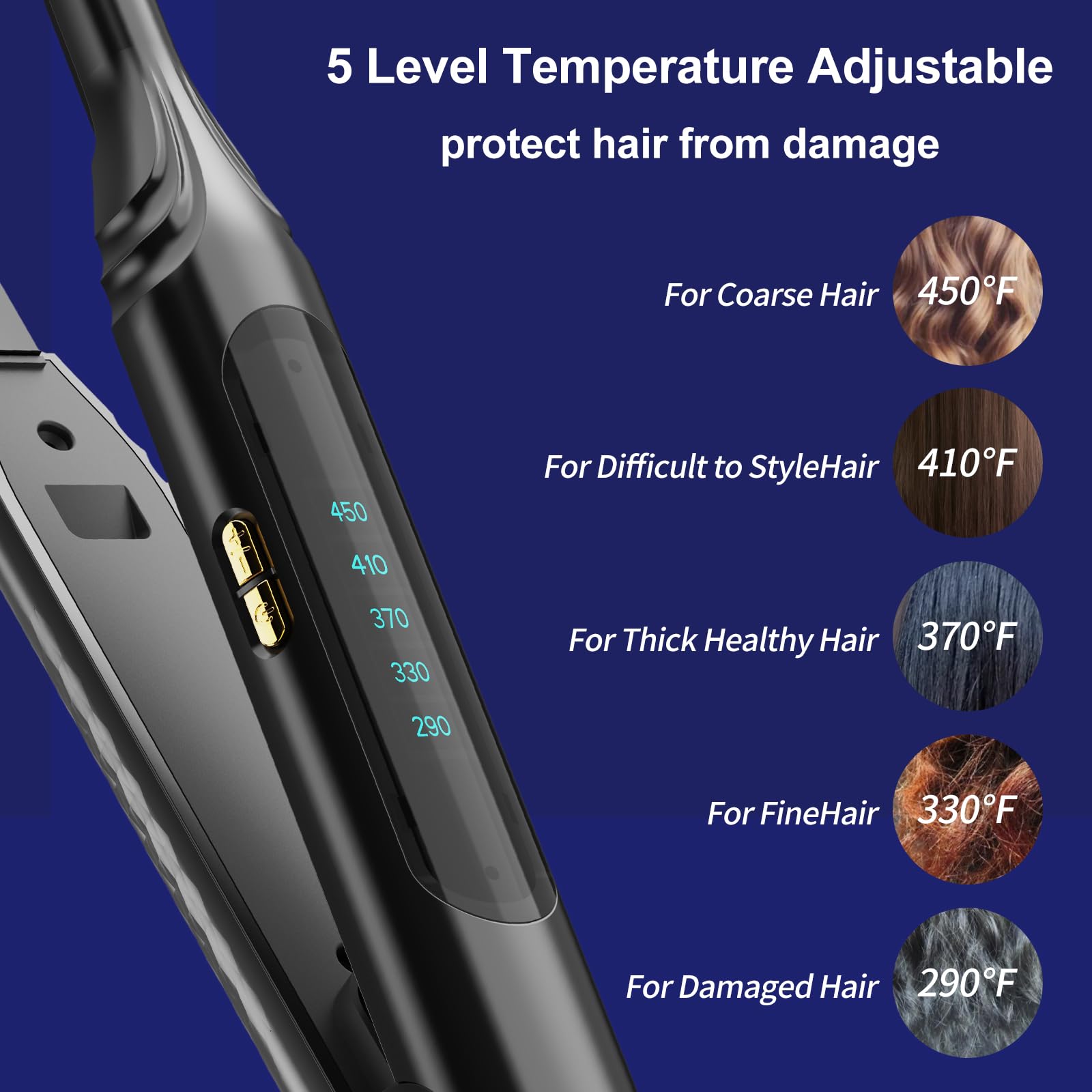 Mvxitanny hair straightener with 360 degree swivel cord
