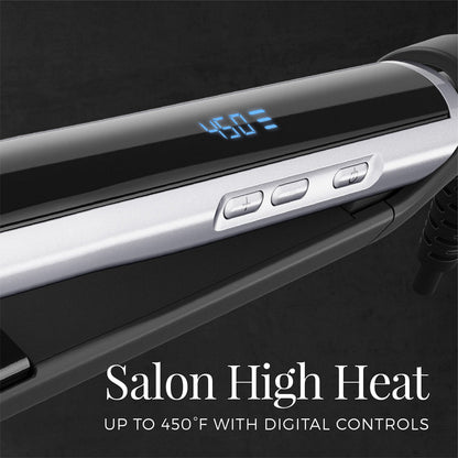 Remington Pearl Pro hair straightener with digital display visible