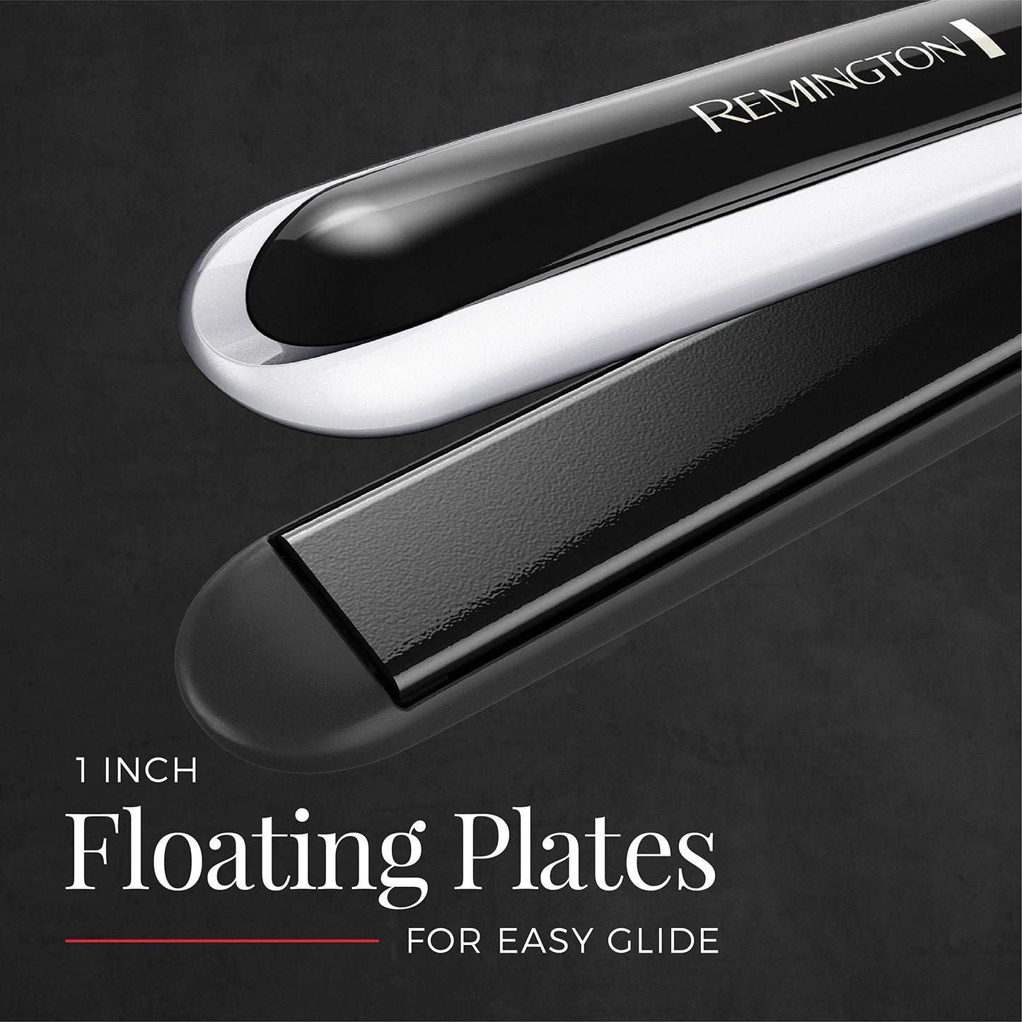 Close up of pearl infused ceramic plates on Remington straightener