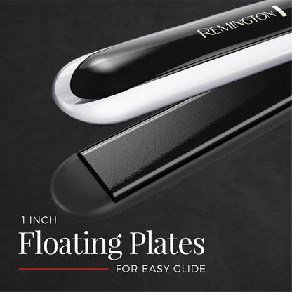 Close up of pearl infused ceramic plates on Remington straightener