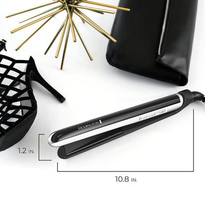 Back view of Remington Pearl Pro flat iron corded base