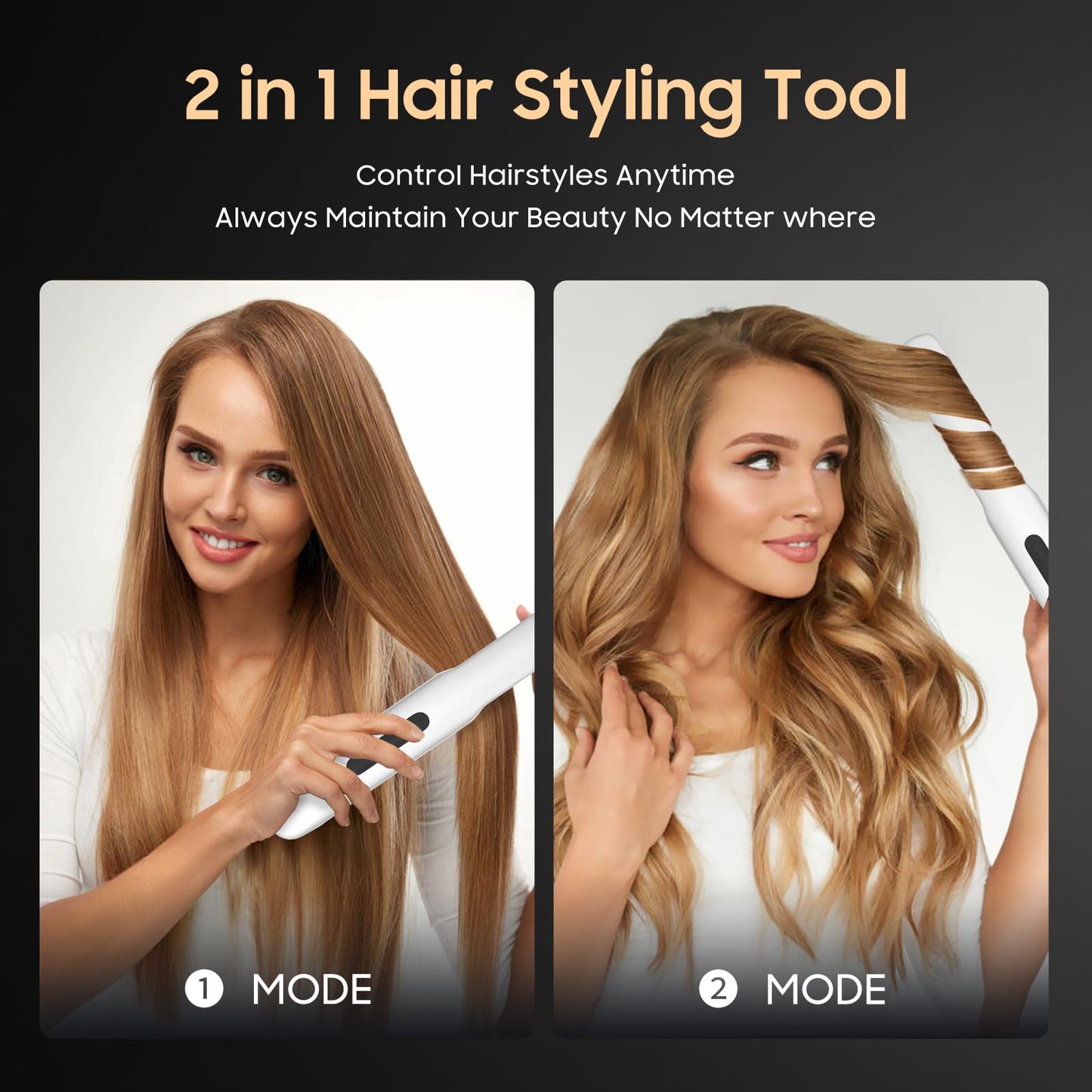 LYFDUW portable hair iron titanium plates close up