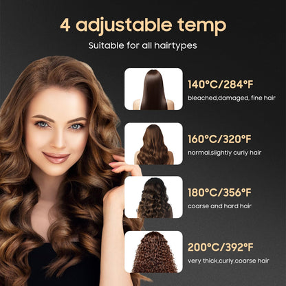 LYFDUW travel size cordless straightener with LCD display
