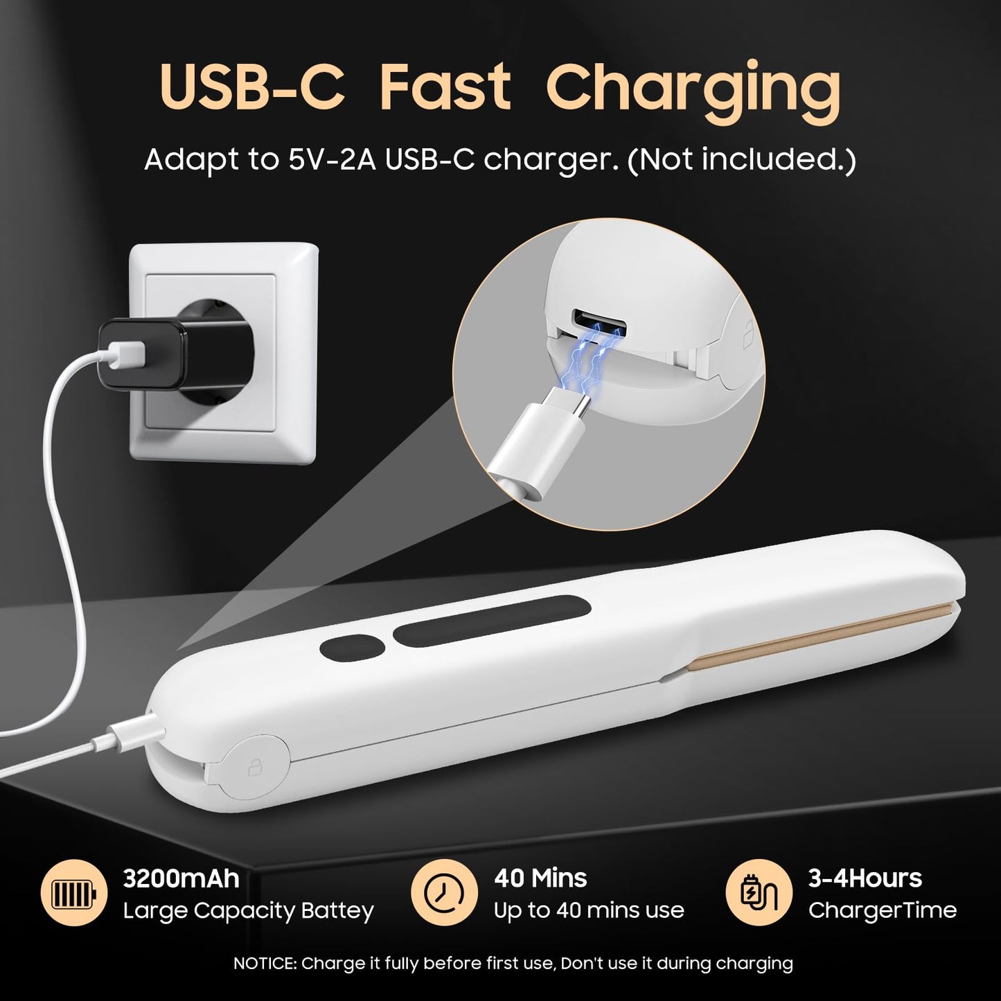 LYFDUW hair styling tool showing temperature settings on LCD screen