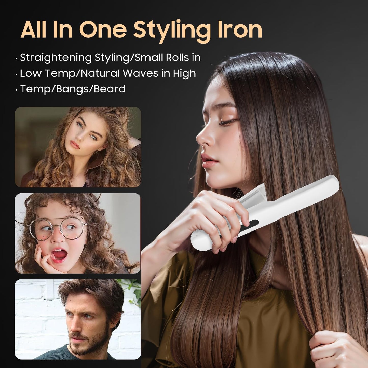 Rechargeable design of LYFDUW mini hair straightener for travel