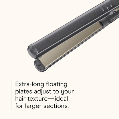 Close up of tourmaline ceramic plates on Conair straightener