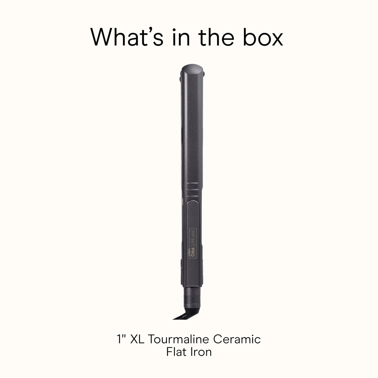 Ergonomic handle design of Conair professional straightener