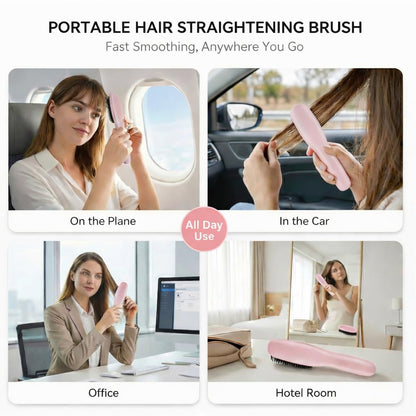 Side profile of Hajifgh cordless ceramic hair styling brush