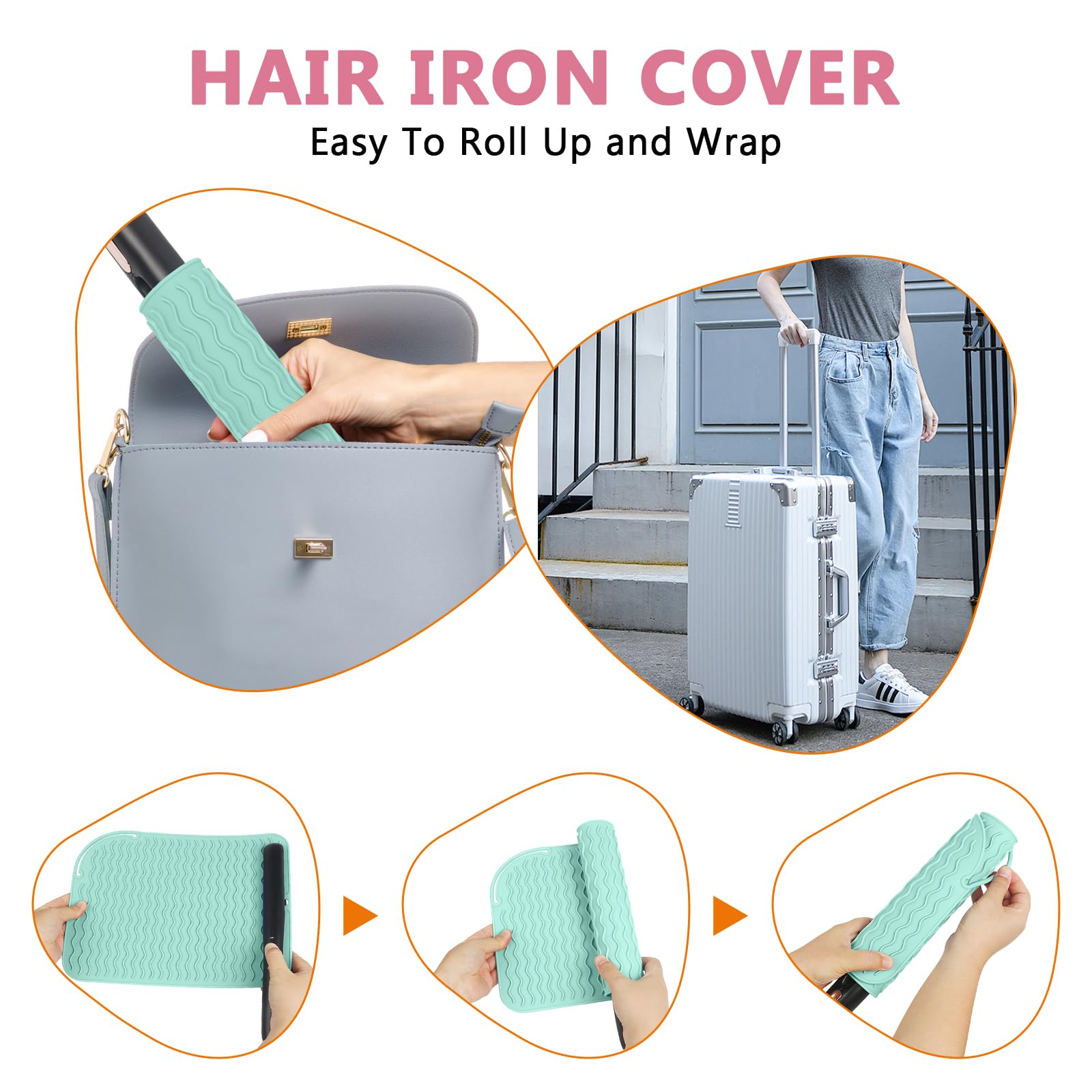 Wroruner silicone mat hanging from hook for storage