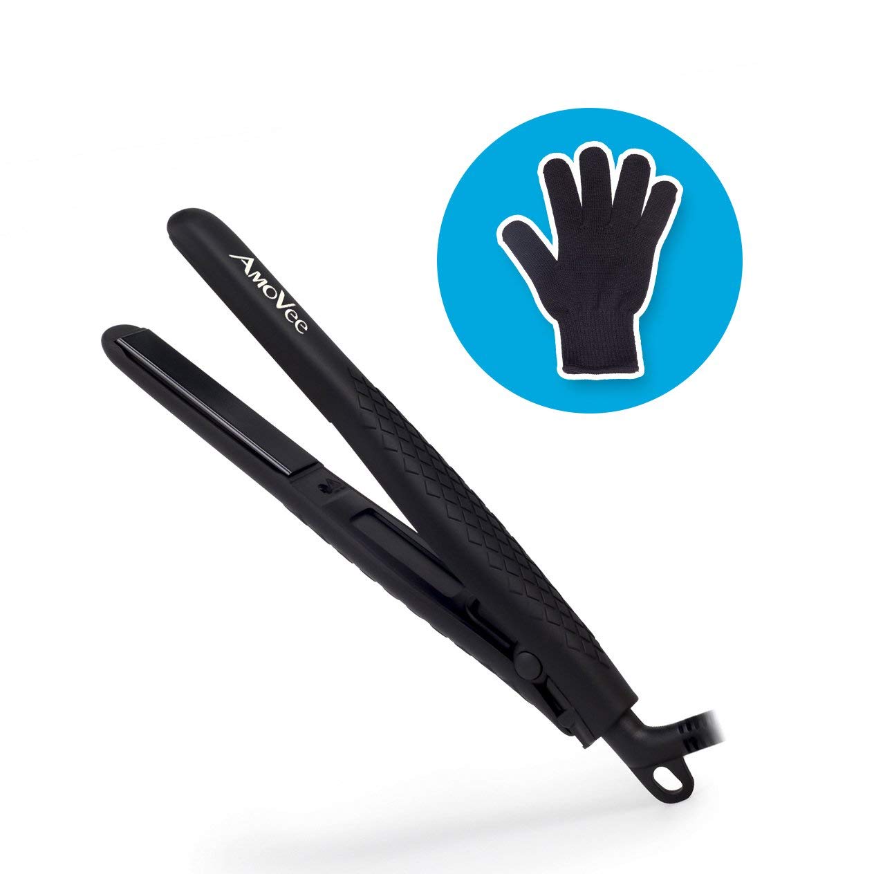 Amovee portable travel hair straightener in travel case
