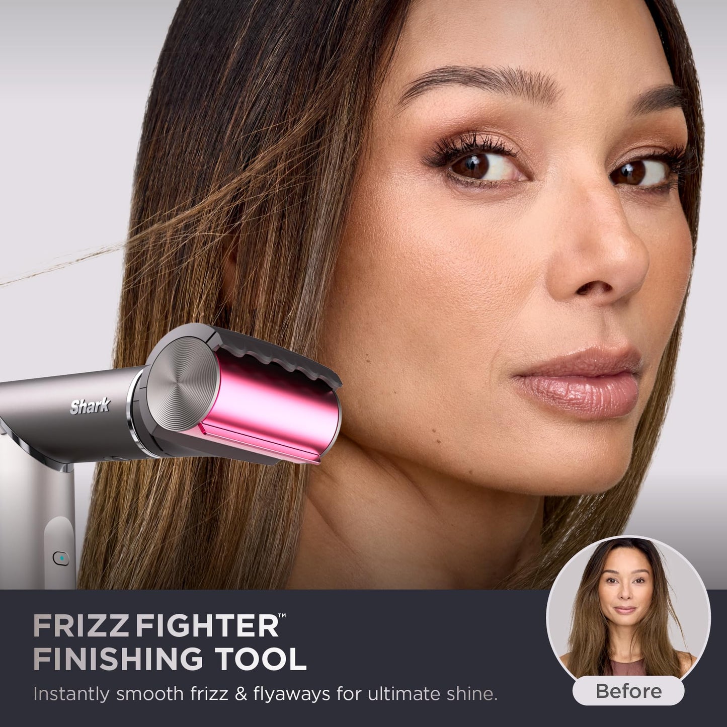 Shark Flex Fusion hair dryer with concentrator nozzle for precision drying