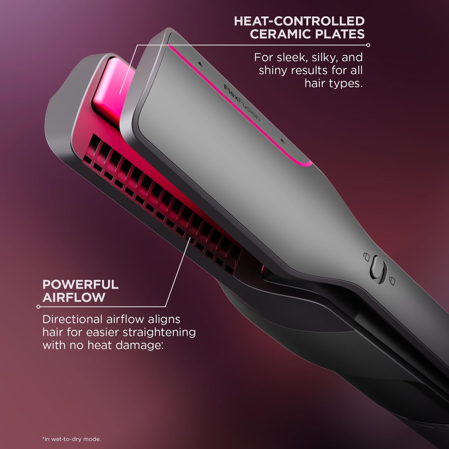 Premium packaging of authentic Shark Flex Fusion hair styling tool