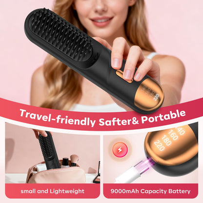 Detailed view of negative ion emitter on straightening brush